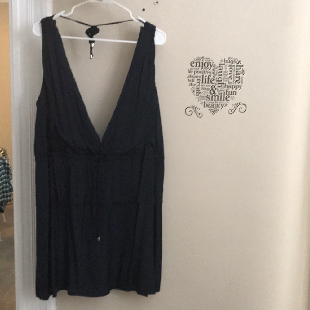 A dark blue tunic, size Large from Honey Belle